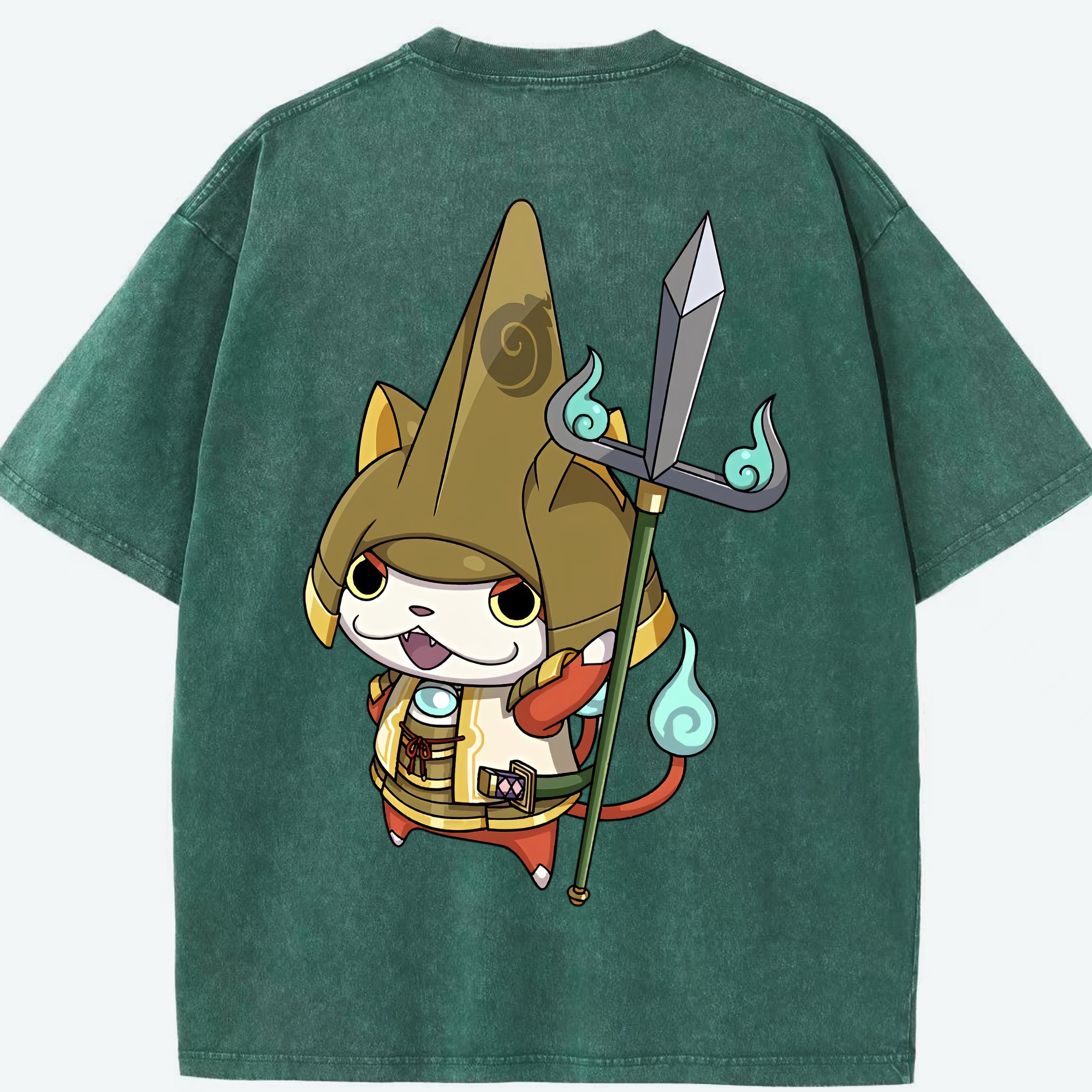 （画像用） 妖怪ウォッチ Yo-kai Watch 綿100% ヴィンテージ風 半袖Tシャツ（背面プリント）